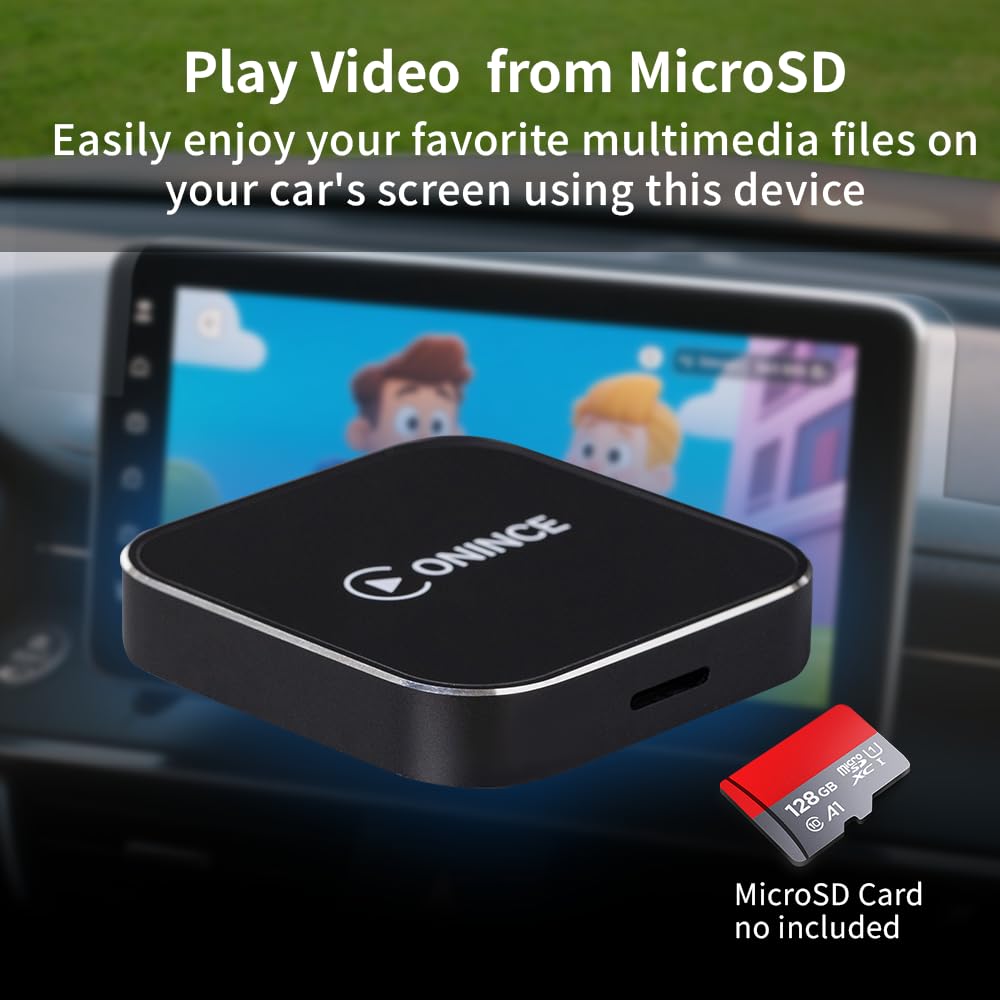 ONINCE CarPlay adapter with MicroSD card support - play videos from storage