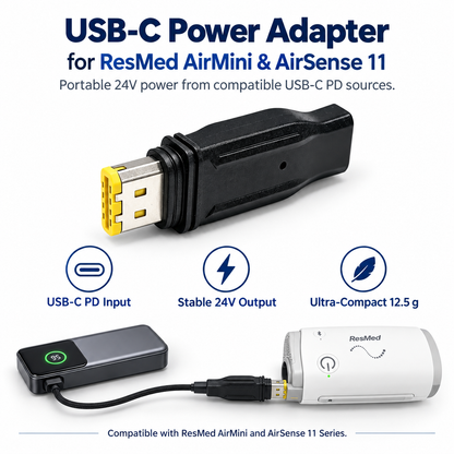 USB-C Power Adapter for ResMed AirMini & AirSense 11