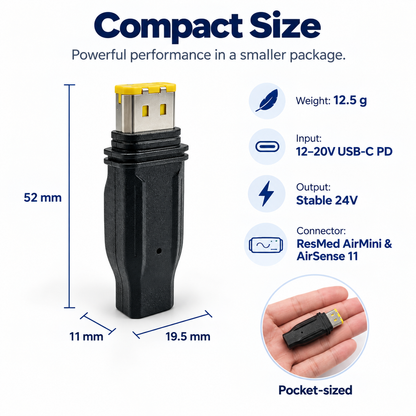 USB-C Power Adapter for ResMed AirMini & AirSense 11