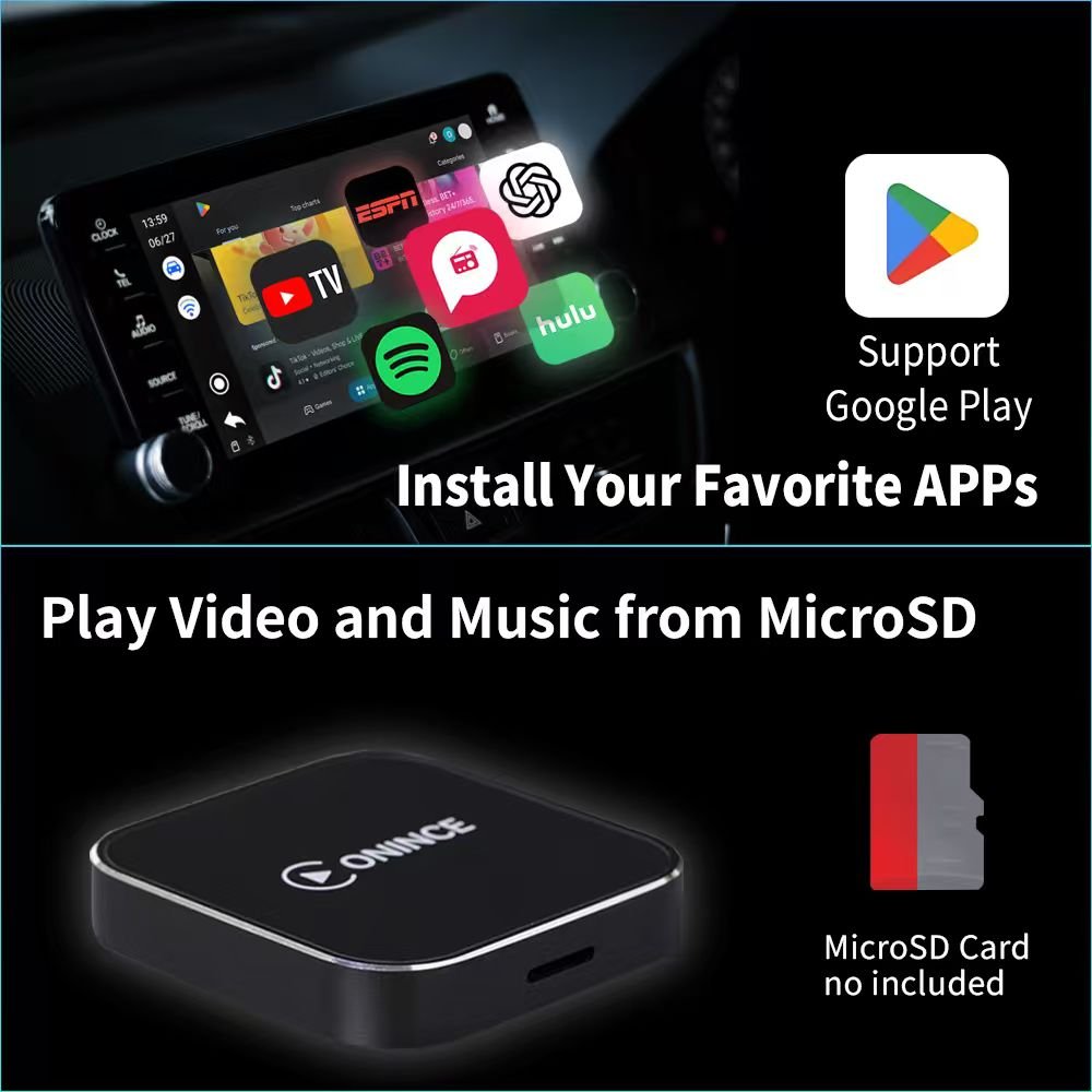 ONINCE CarPlay AI Box 動画視聴 ワイヤレス化 Amazon.co.jp: ONINCE CarPlay Ai Box 2025新型・YouTube/Netflix
