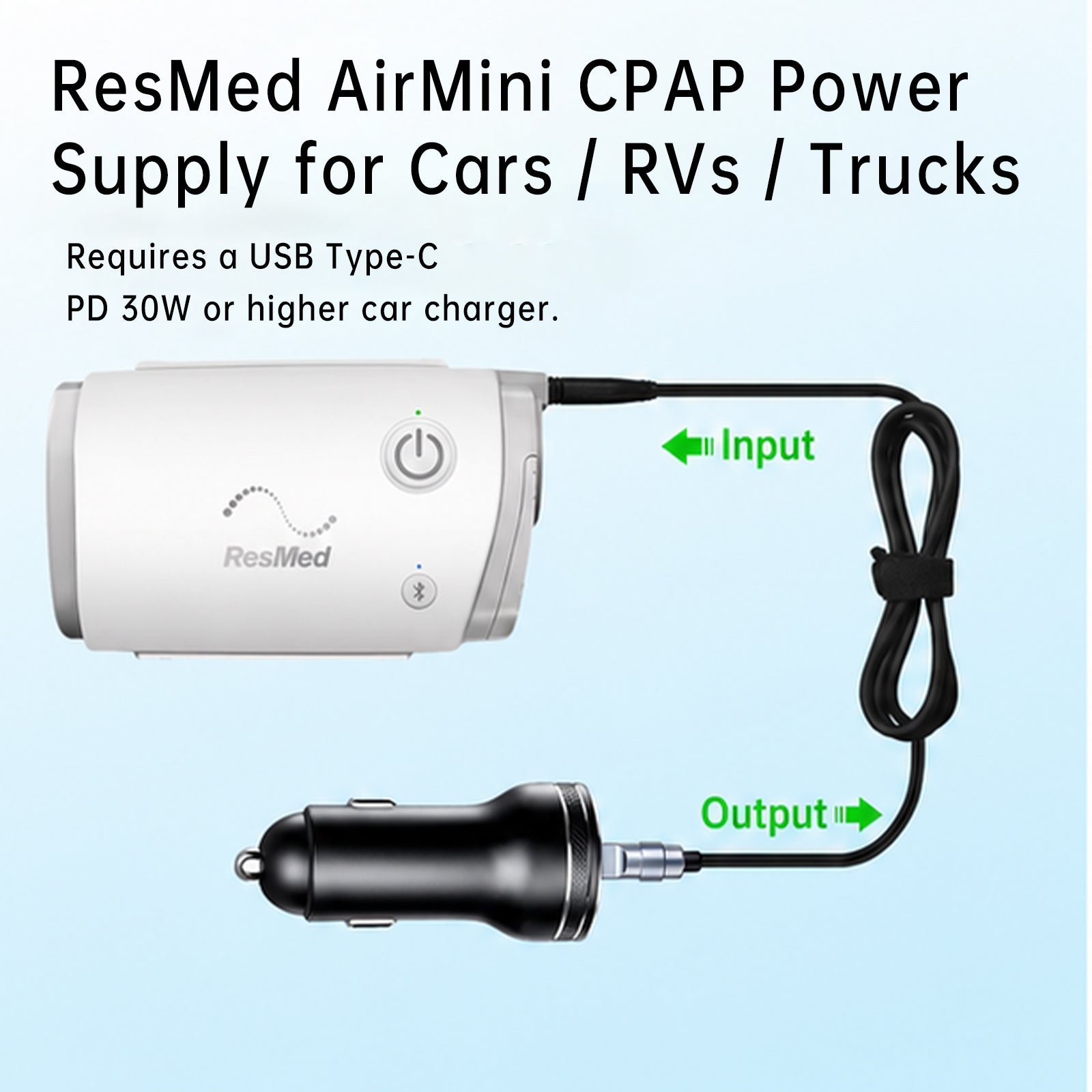 ONINCE USB - C Power Cable for ResMed AirMini - ONINCE