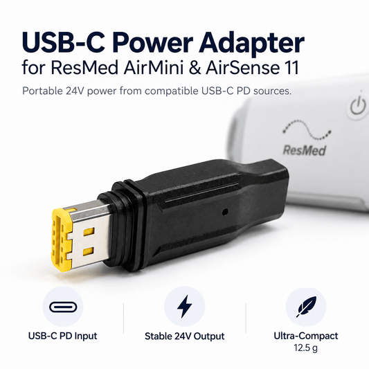 USB-C Power Adapter for ResMed AirMini & AirSense 11 – Cable-Free - ONINCE